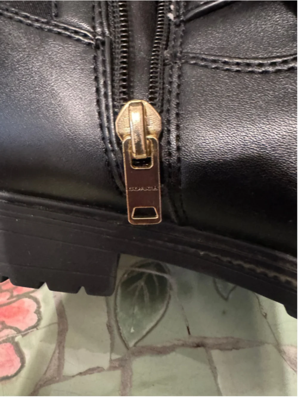 Coach Farrah C0625 black leather tall boots 6.5